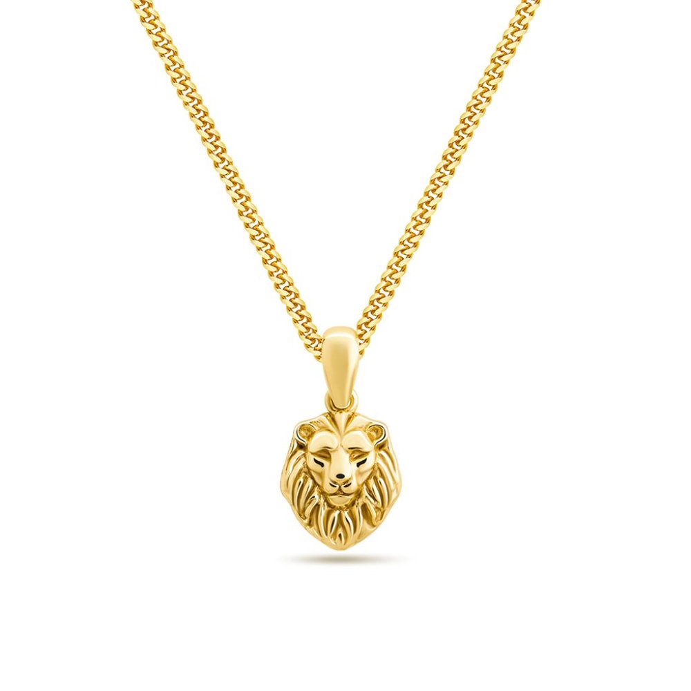18k  gold plated 925 sterling silver micro Lion He